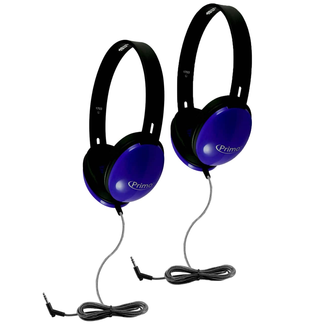 HamiltonBuhl® Primo™ Blue Stereo Headphones, 2ct.
